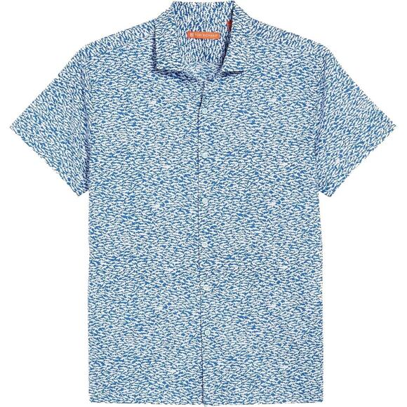 Tori Richard Mosaic Palms Cotton Lawn Camp Shirt - Tan main image 1